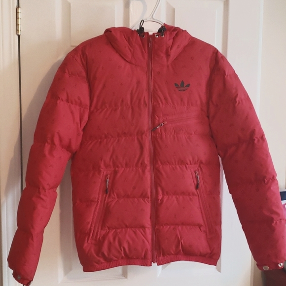 Adidas red down filled bomber jacket - Picture 13 of 13
